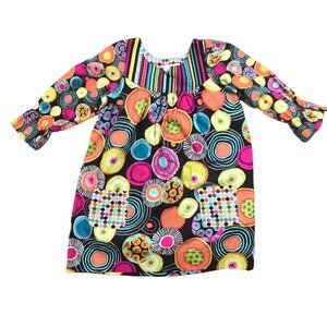 Baxter & Beatrice Vibrant Multi Colored Abstract Shift Dress Mixed Print Girls 6